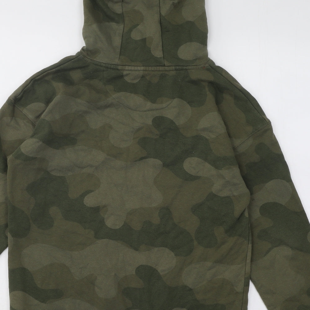 Primark Boys Green Camouflage Cotton Pullover Hoodie Size 10-11 Years Pullover - Iconic
