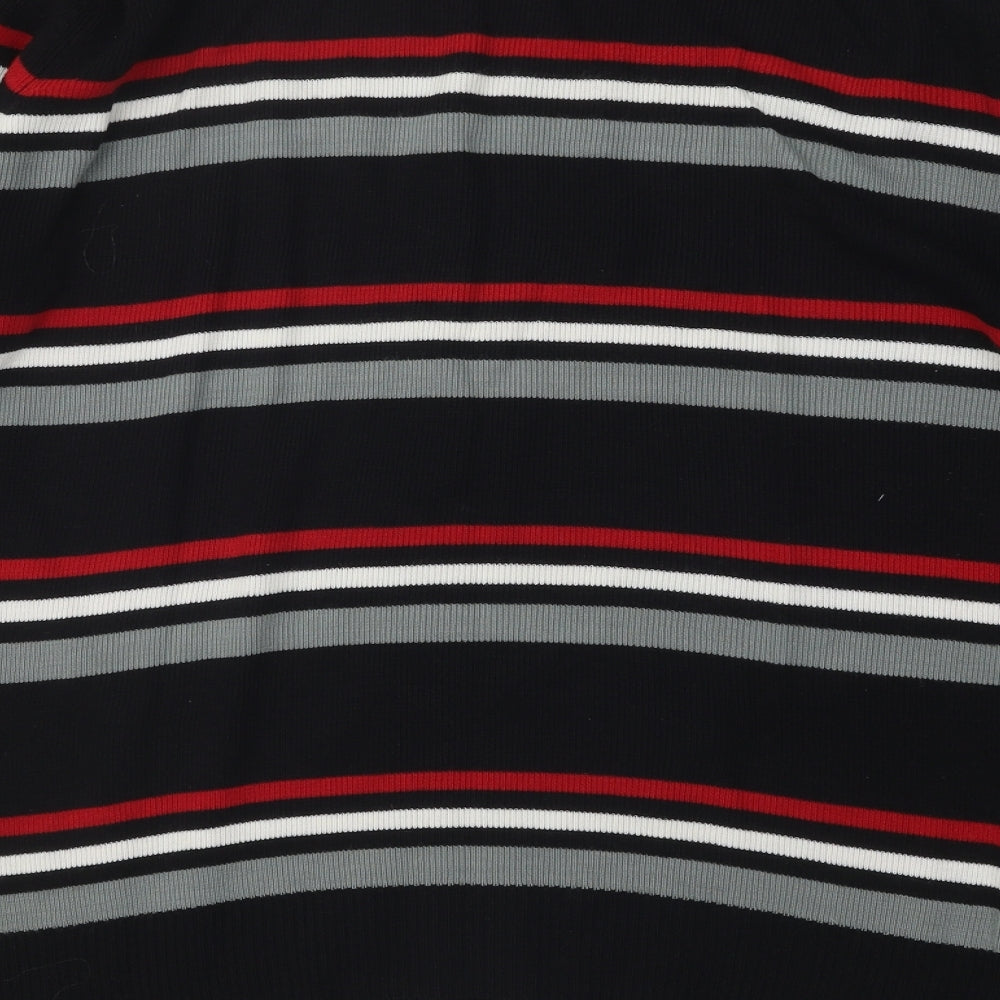 UrbanSpirit Mens Multicoloured Round Neck Striped Acrylic Pullover Jumper Size M