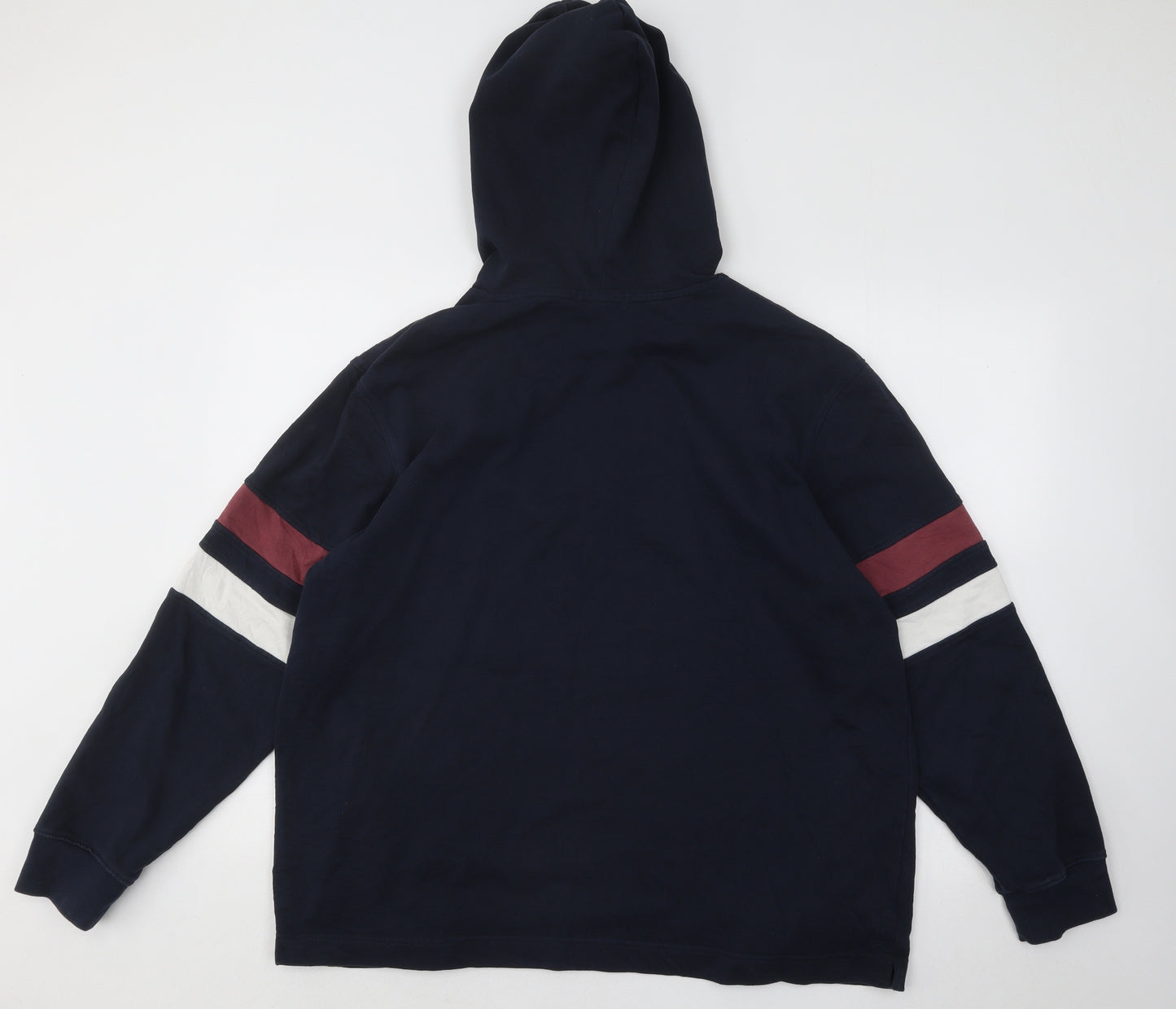 Avenue Mens Blue Cotton Pullover Hoodie Size XL