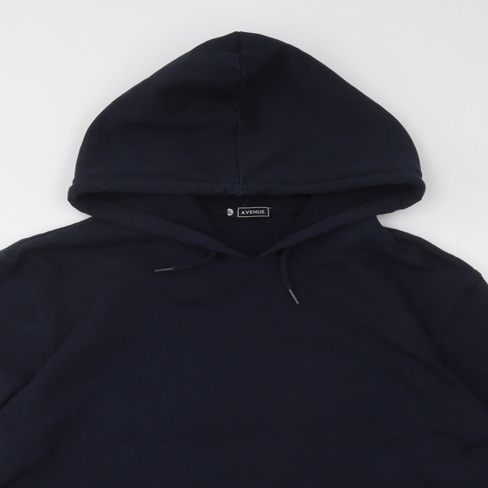 Avenue Mens Blue Cotton Pullover Hoodie Size XL