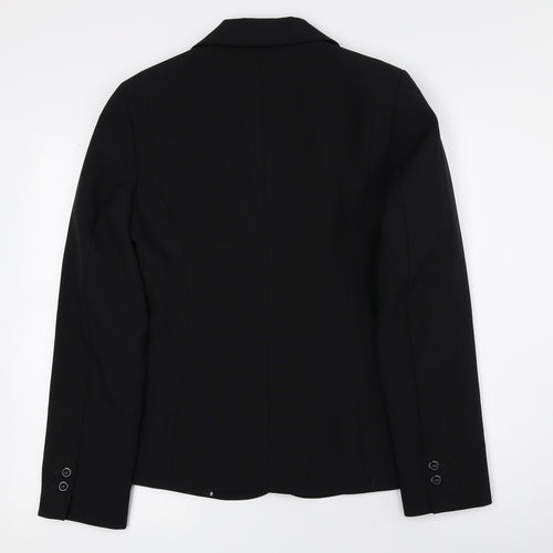 F&F Womens Black Polyester Jacket Blazer Size 12