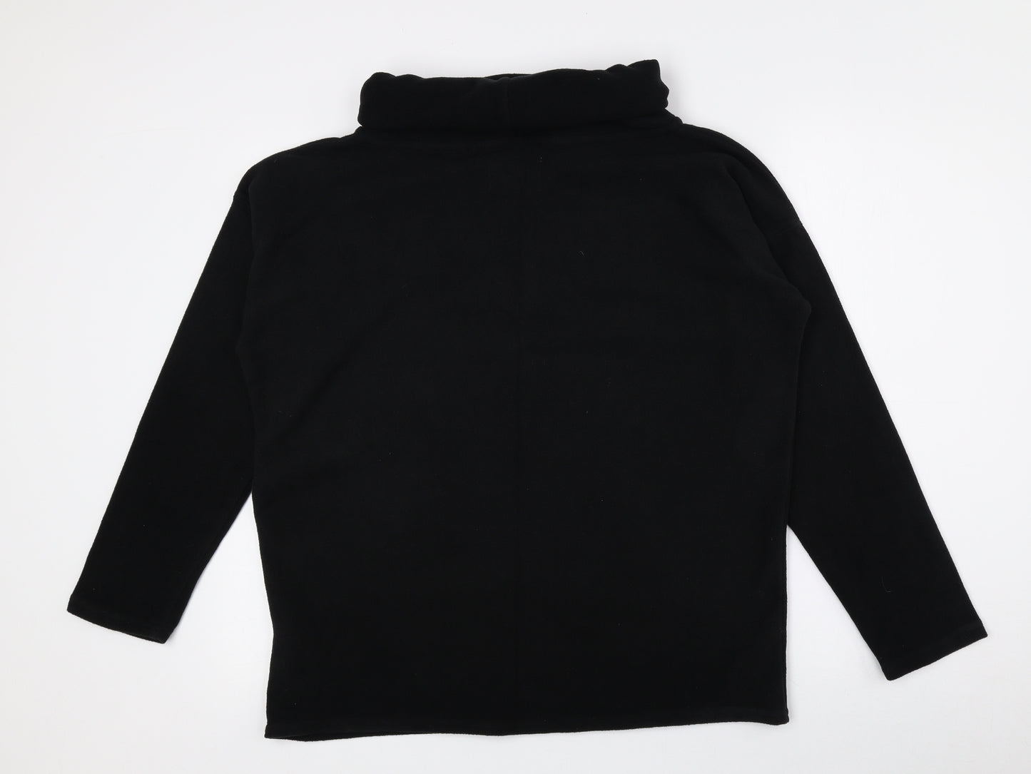 NEXT Womens Black Roll Neck Polyester Pullover Jumper Size M