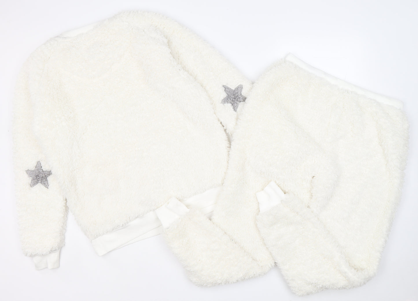 TU Womens Ivory Polyester Capri Pyjama Set Size M Drawstring - Owl