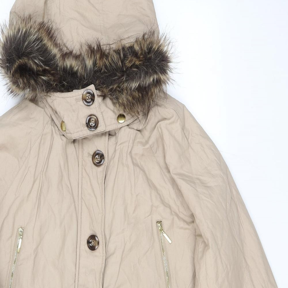 Lakeland Womens Brown Rain Coat Coat Size 18 Zip