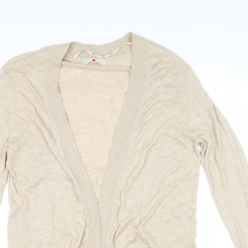 Atmospere Womens Beige V-Neck Viscose Cardigan Jumper Size 16