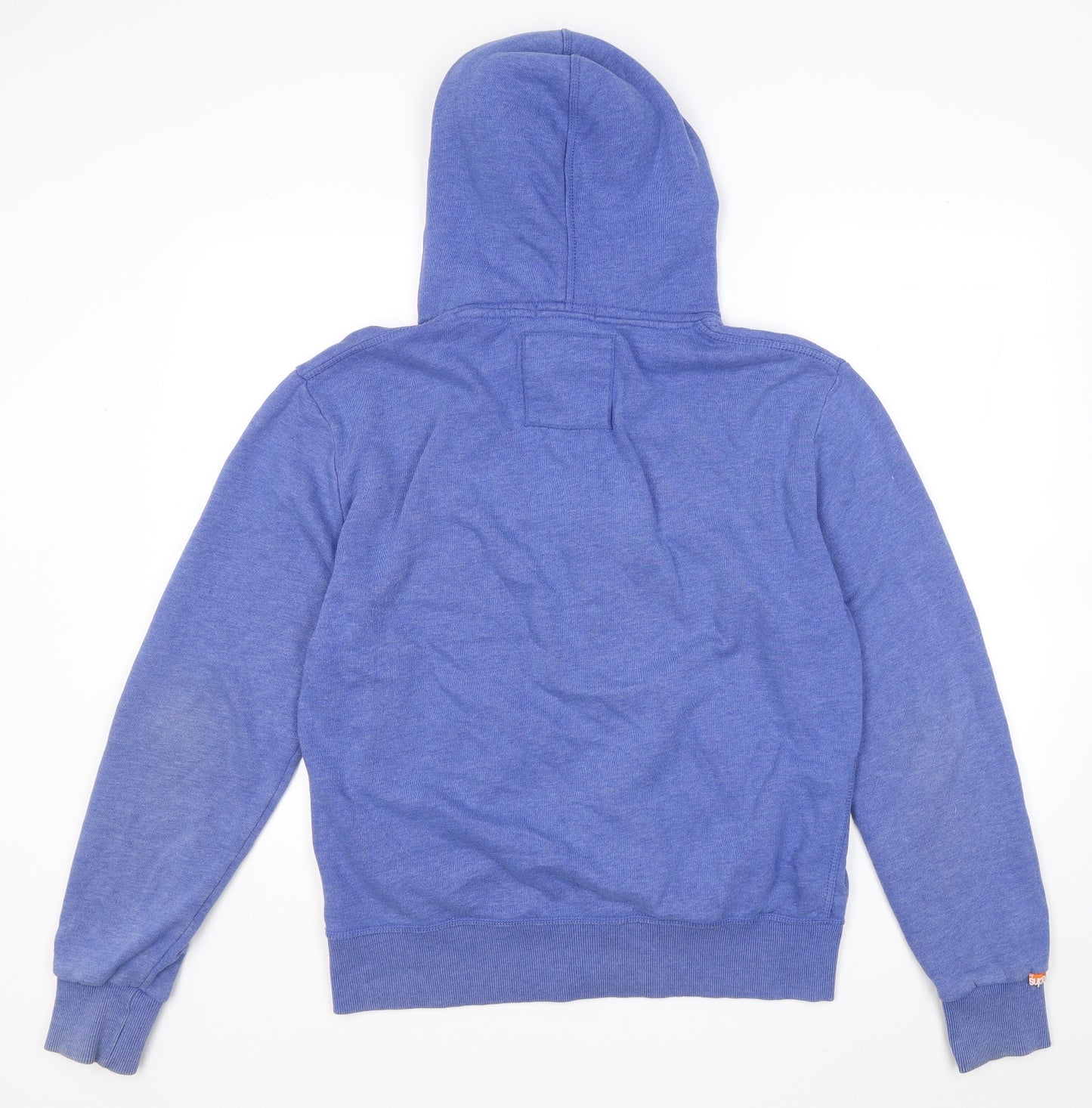 Superdry Mens Blue Cotton Full Zip Hoodie Size L