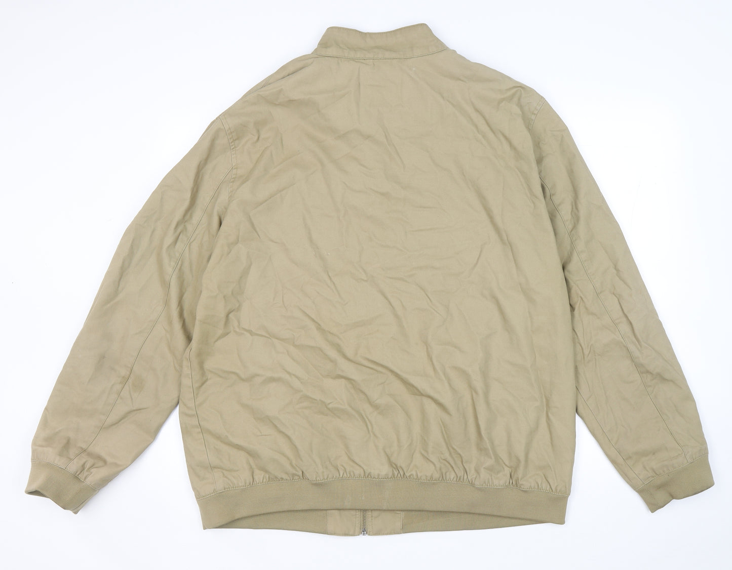 F&F Mens Beige Bomber Jacket Jacket Size 2XL Zip