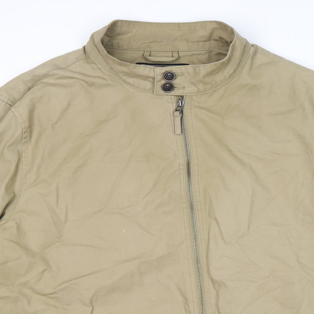 F&F Mens Beige Bomber Jacket Jacket Size 2XL Zip