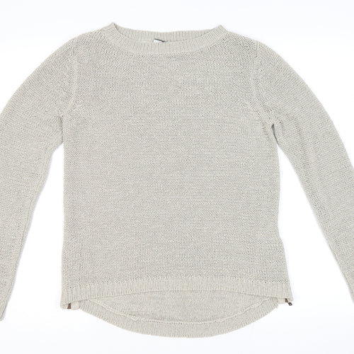 Street One Womens Beige Round Neck Nylon Pullover Jumper Size 12