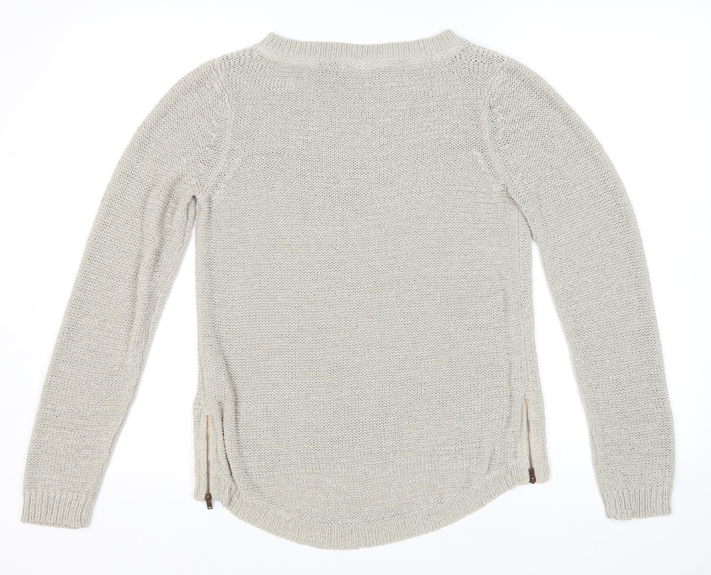 Street One Womens Beige Round Neck Nylon Pullover Jumper Size 12