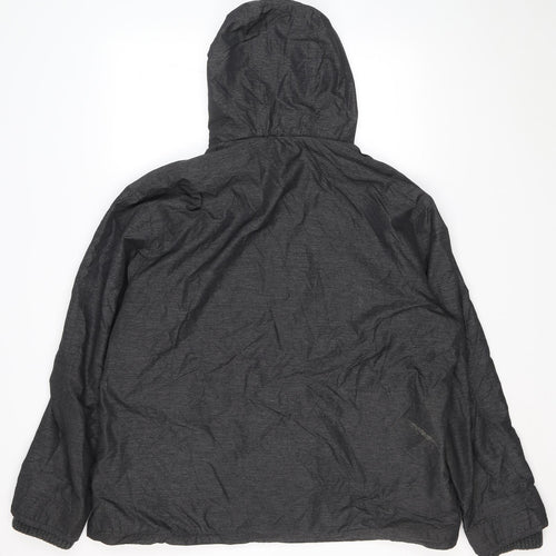 TU Mens Grey Rain Coat Coat Size XL Zip