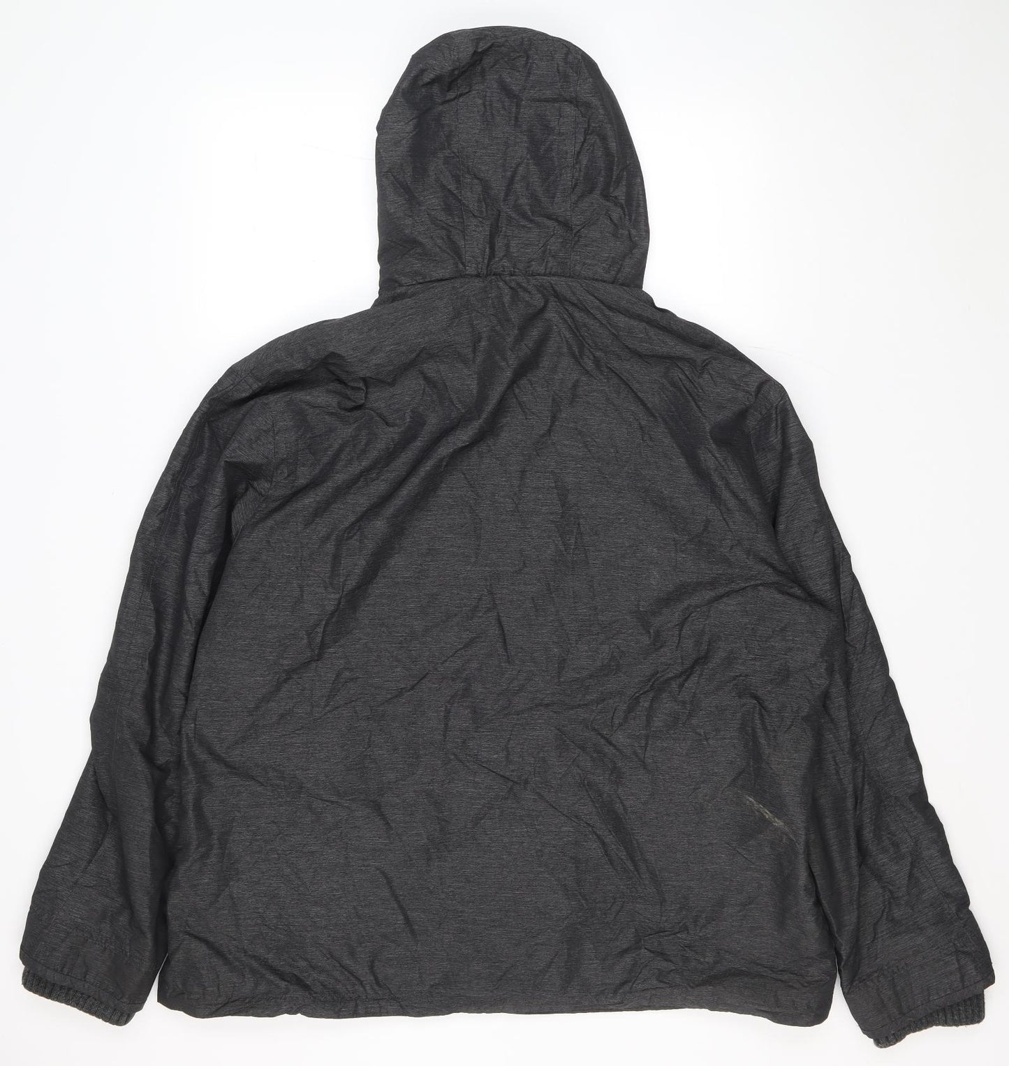 TU Mens Grey Rain Coat Coat Size XL Zip