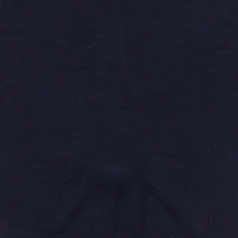 Primark Mens Black Round Neck Acrylic Pullover Jumper Size XS - Reindeer Christmas