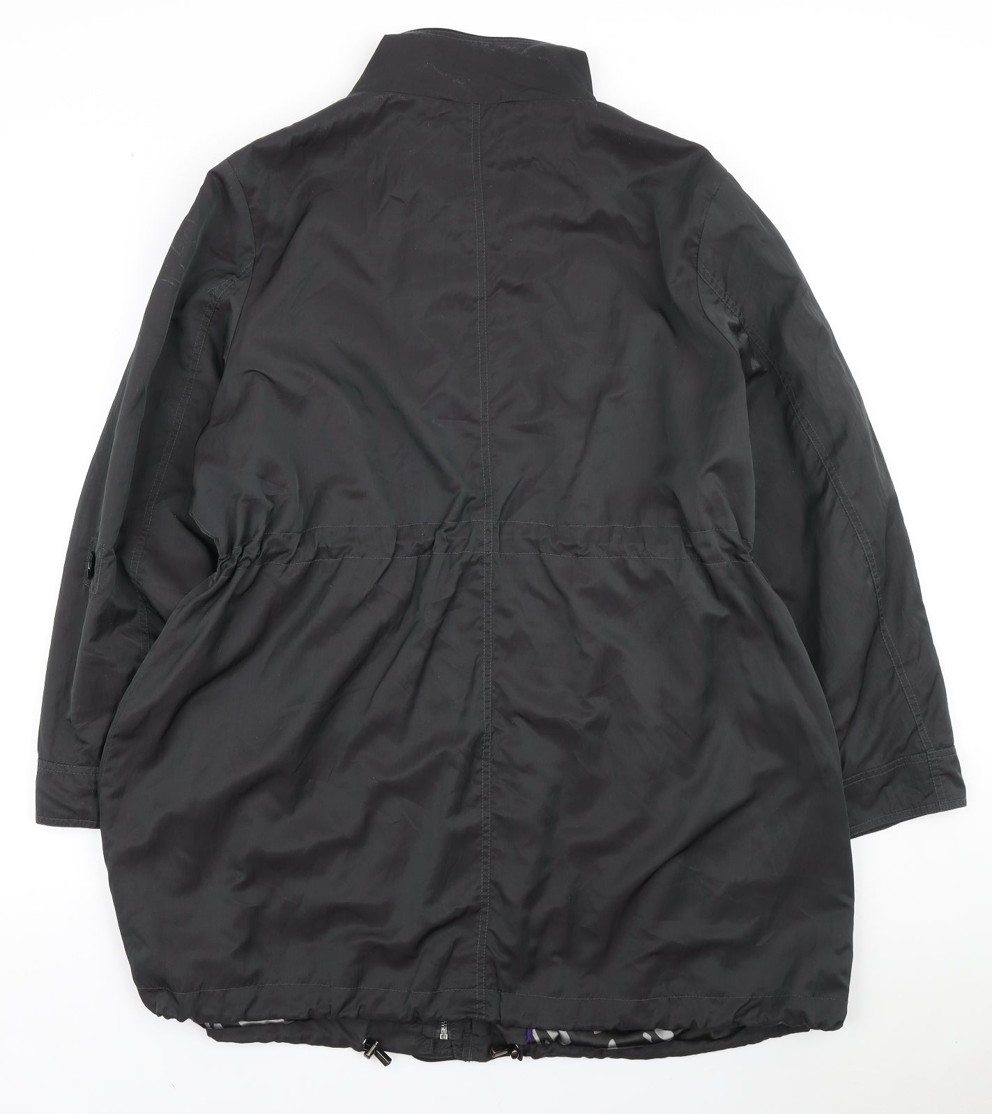 Debenhams Womens Black Windbreaker Coat Size 20 Zip
