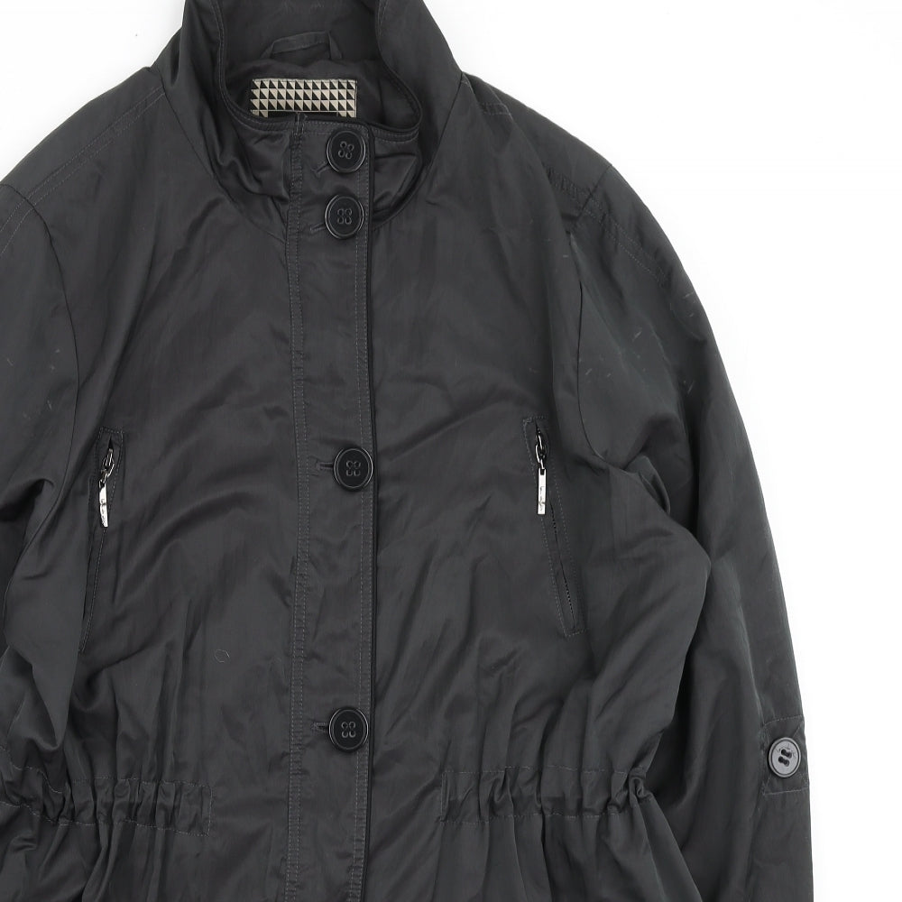 Debenhams Womens Black Windbreaker Coat Size 20 Zip