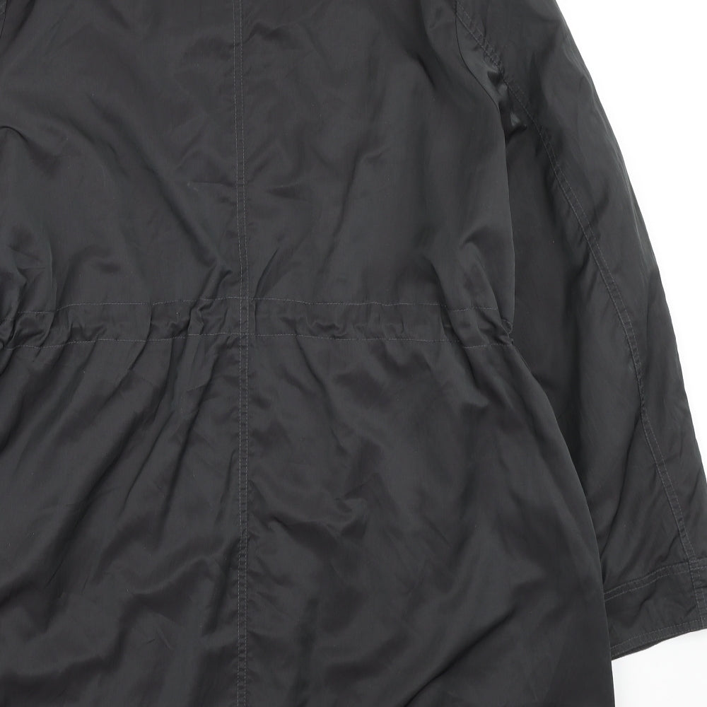 Debenhams Womens Black Windbreaker Coat Size 20 Zip