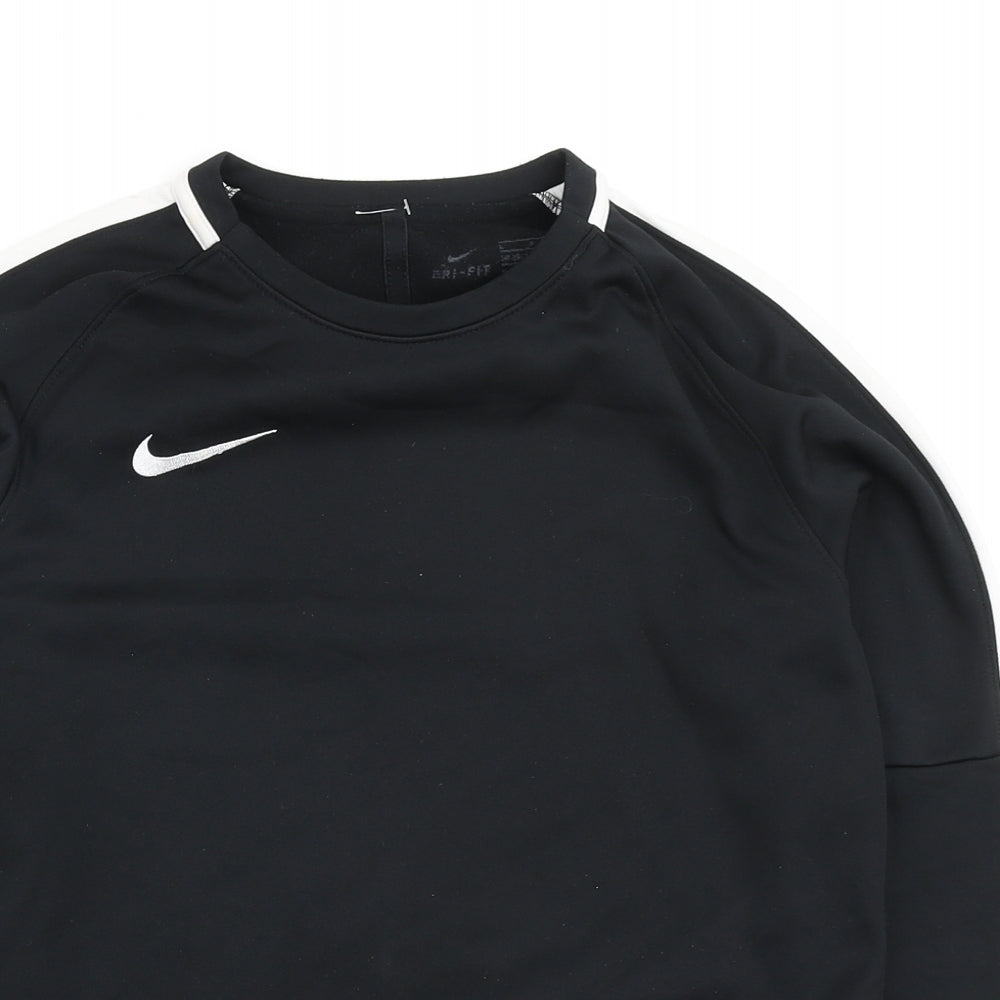 Nike Boys Black Polyester Pullover Sweatshirt Size 12-13 Years - Unisex