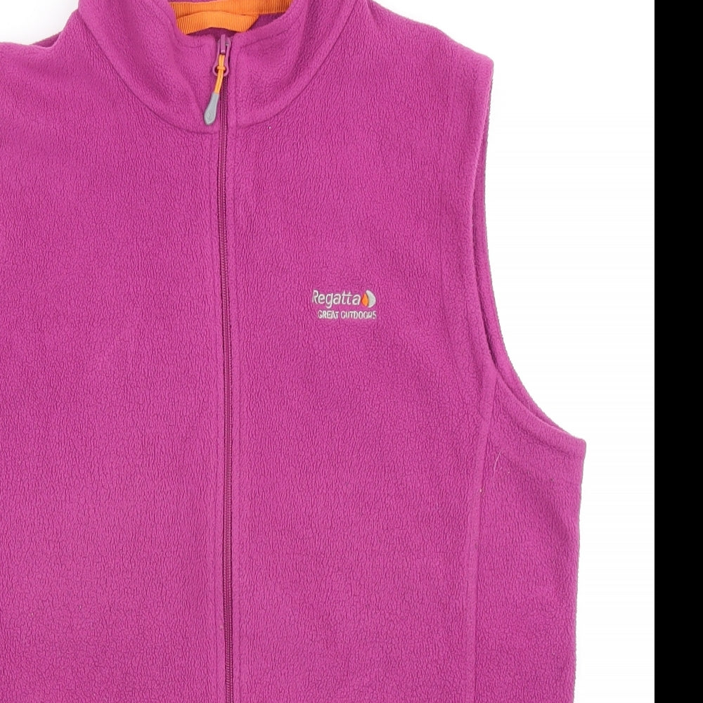 Regatta Womens Purple Polyester Full Zip Sweatshirt Size 14 Zip - Gilet