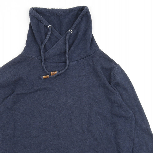 Springfield Womens Blue High Neck Cotton Pullover Jumper Size M