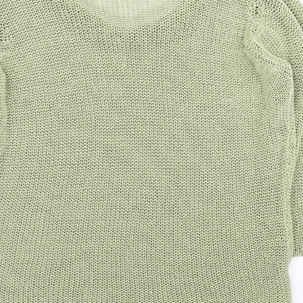 Marks and Spencer Womens Green Round Neck Acrylic Pullover Jumper Size L