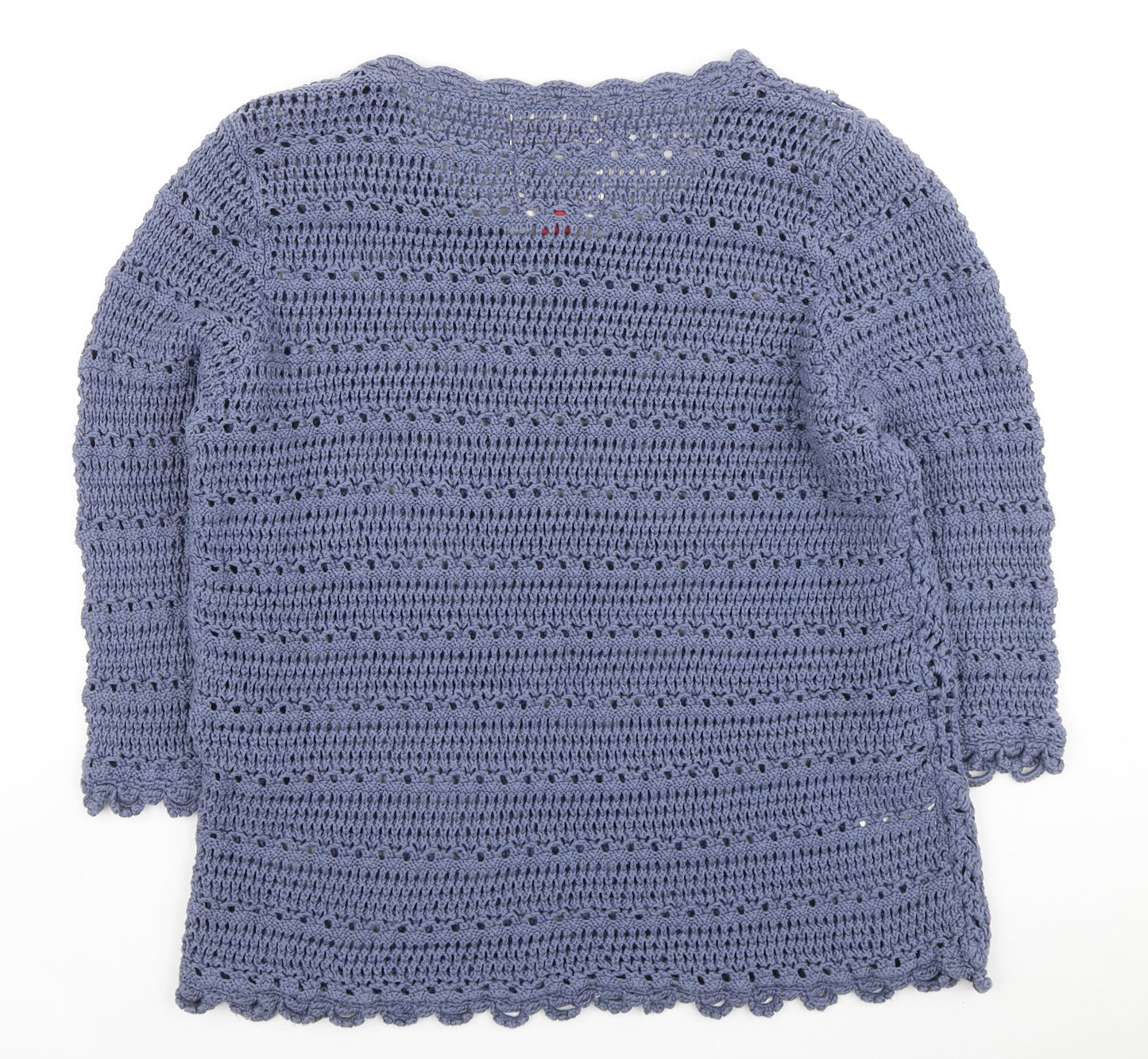 Falmer Heritage Womens Blue Round Neck Cotton Pullover Jumper Size 16