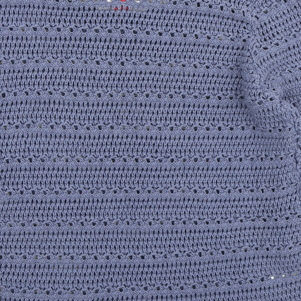 Falmer Heritage Womens Blue Round Neck Cotton Pullover Jumper Size 16