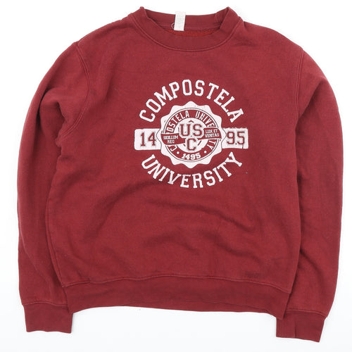 Roly Womens Red Polyester Pullover Sweatshirt Size M - Compostela University