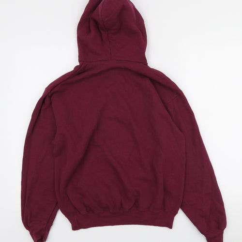 Fruit of the Loom Womens Purple Cotton Pullover Hoodie Size M - I Have no idea why I'm out of bed