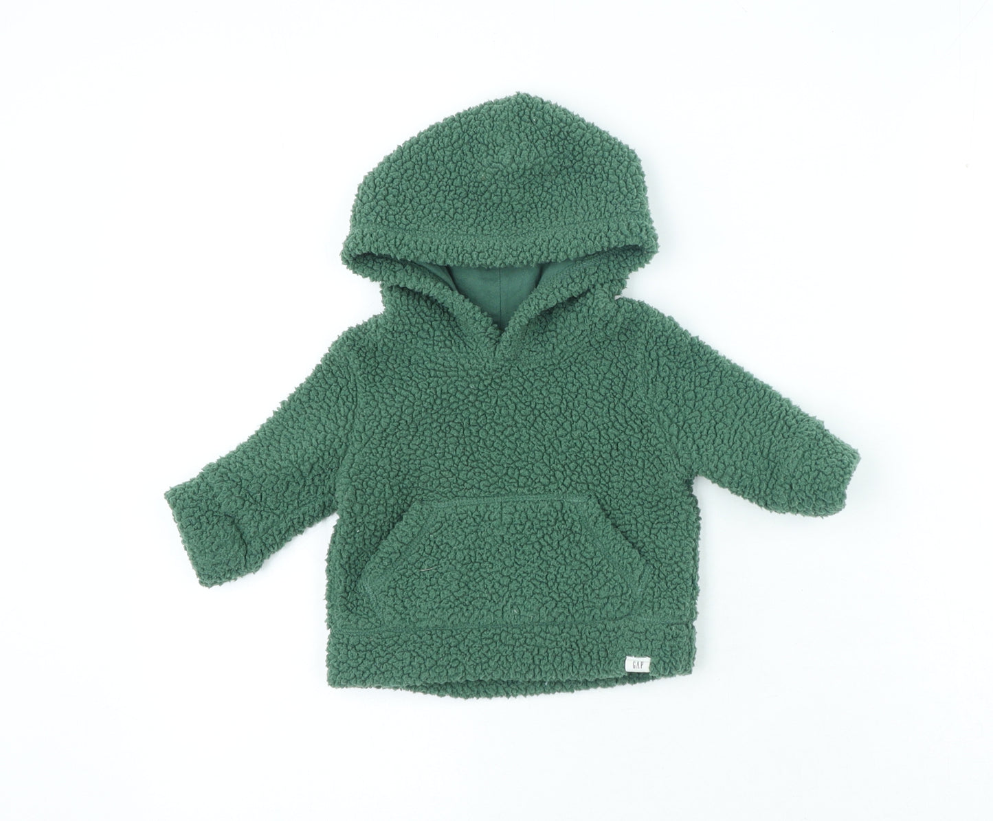 Gap Boys Green Polyester Pullover Jumper Size 3-6 Months - Hood