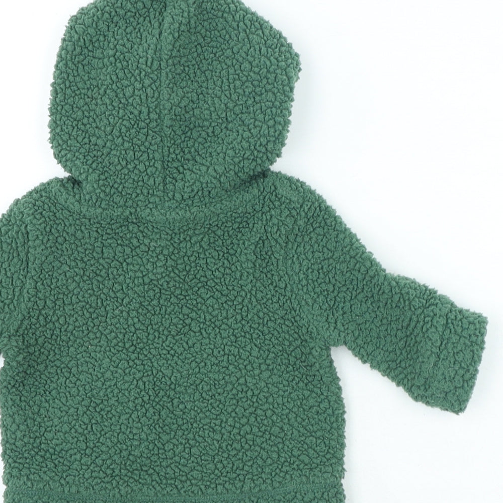 Gap Boys Green Polyester Pullover Jumper Size 3-6 Months - Hood