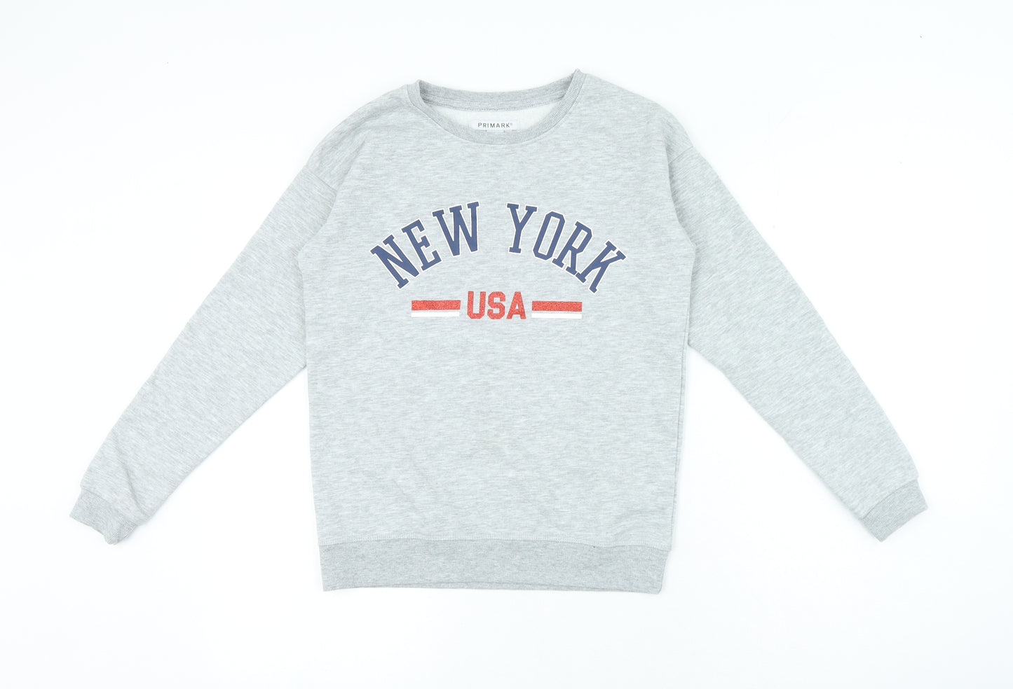 Primark Girls Green Polyester Pullover Sweatshirt Size 11-12 Years - New York