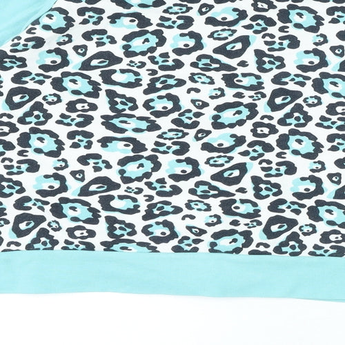 ELLE Girls Blue Animal Print Polyester Pullover Sweatshirt Size 14-15 Years