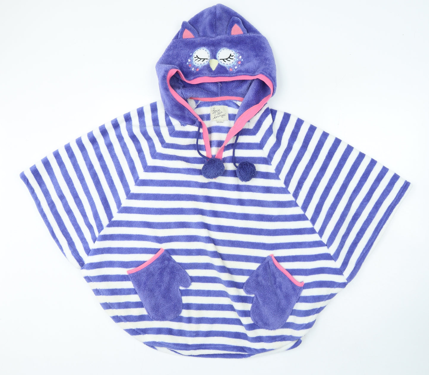 Love to Lounge Womens Purple Striped Polyester Top One Piece One Size - Owl