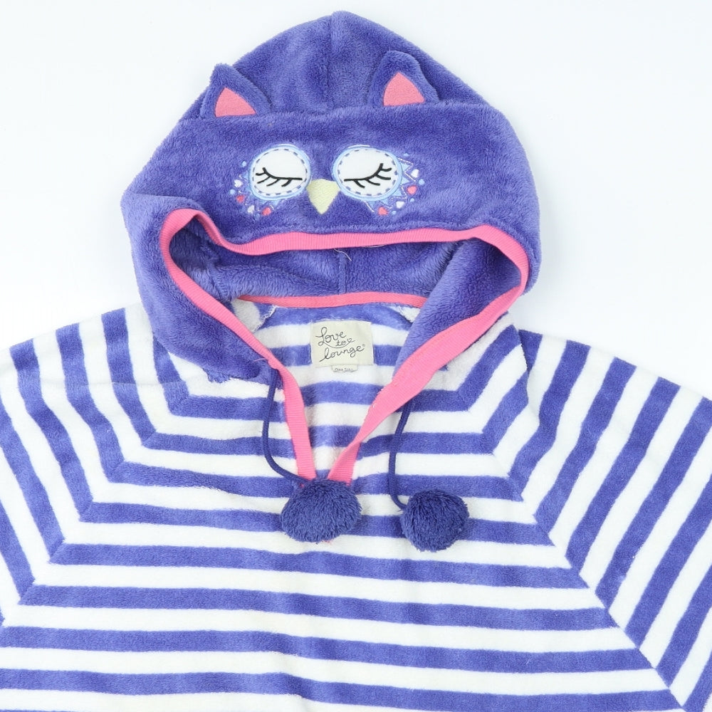 Love to Lounge Womens Purple Striped Polyester Top One Piece One Size - Owl
