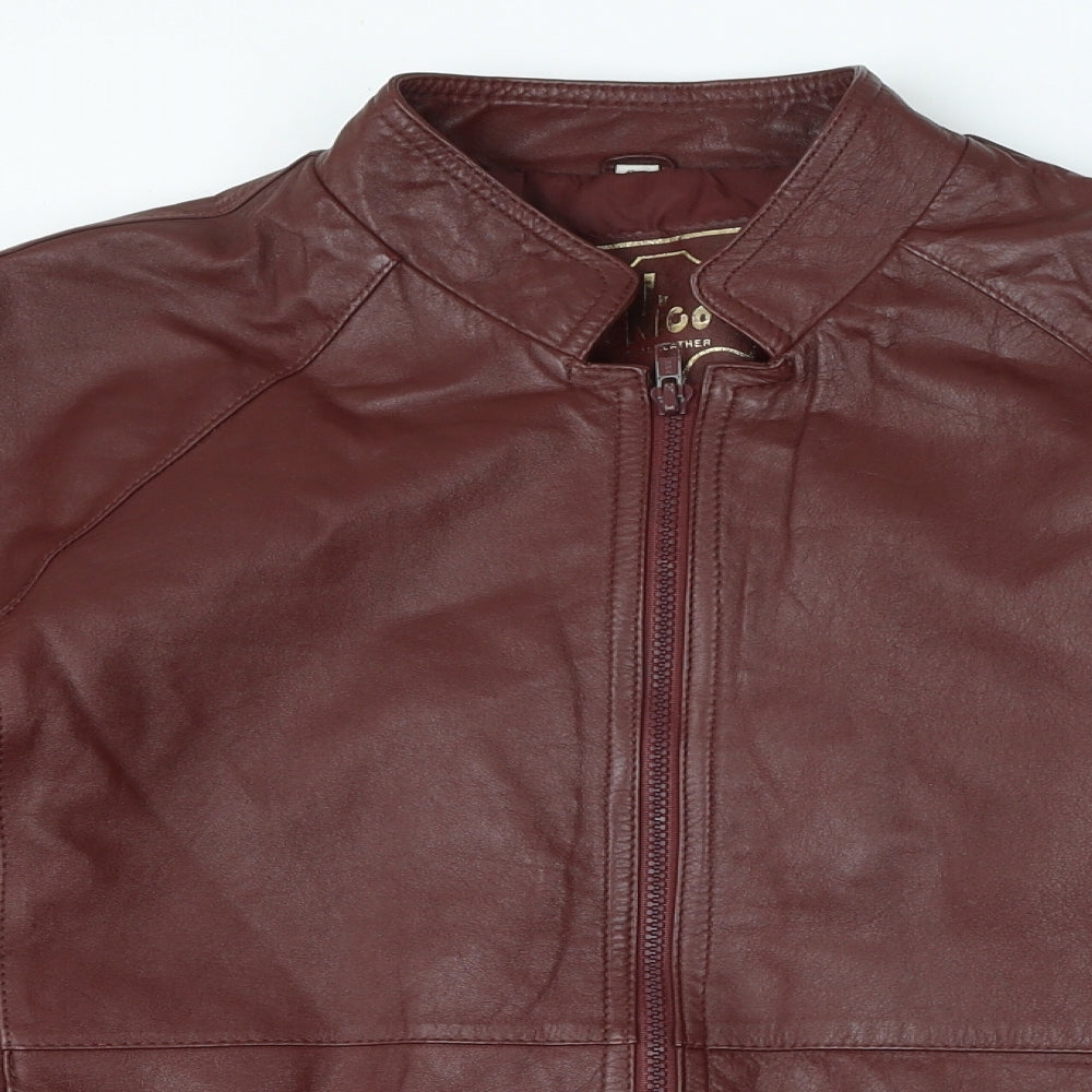 Nico Mens Red Bomber Jacket Jacket Size 36 Zip