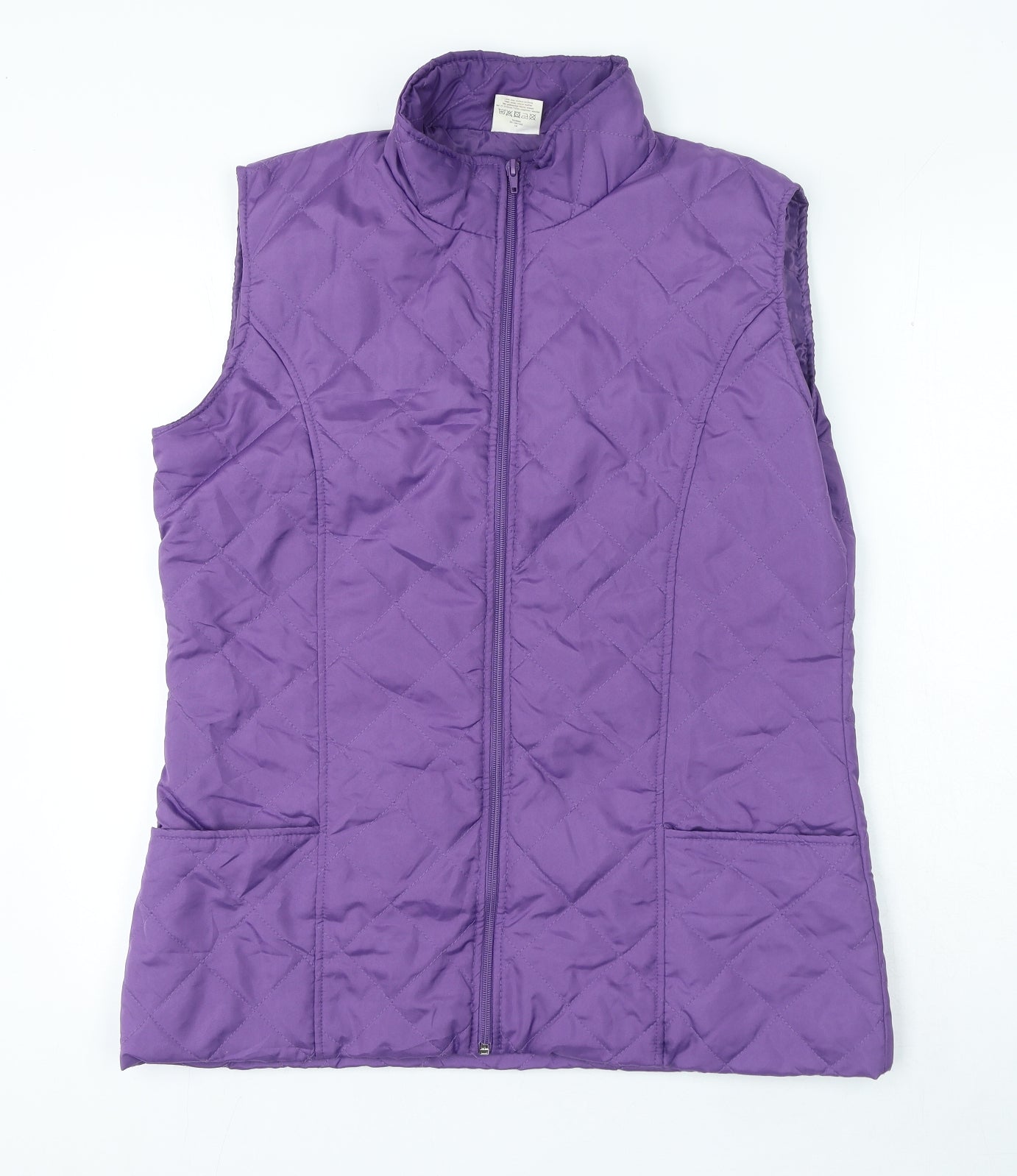 Anne de lancay Womens Purple Gilet Jacket Size M Zip