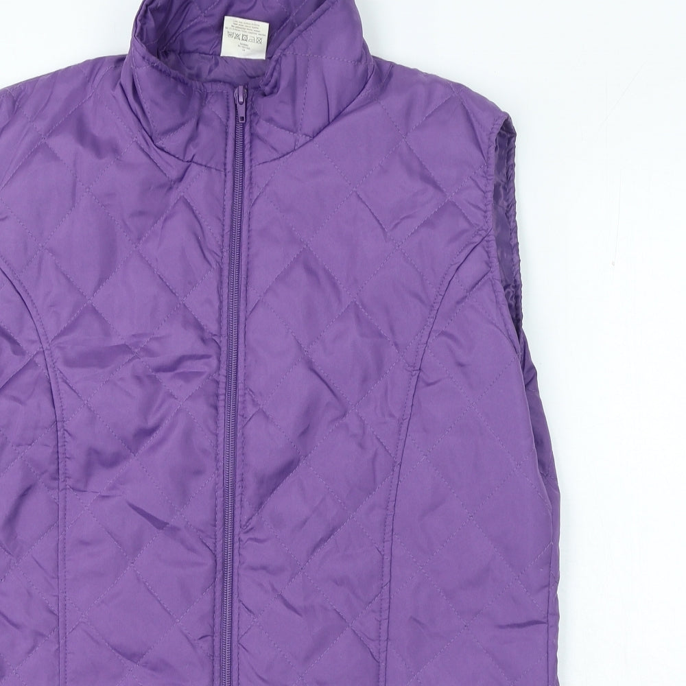 Anne de lancay Womens Purple Gilet Jacket Size M Zip