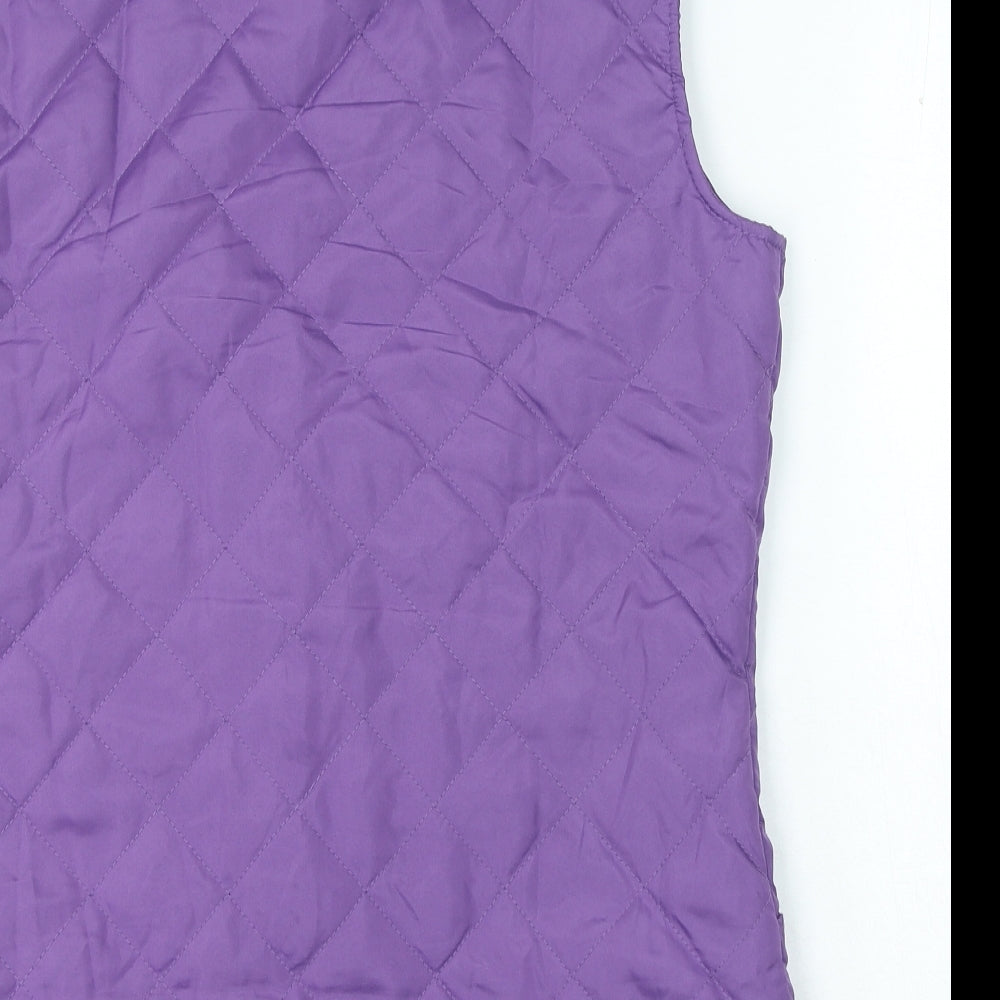 Anne de lancay Womens Purple Gilet Jacket Size M Zip