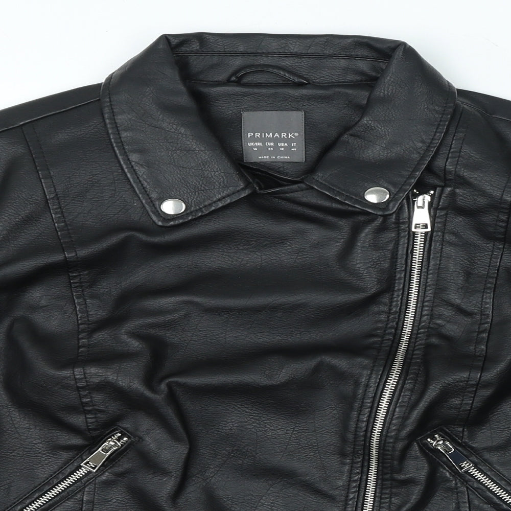 Primark Womens Black Jacket Size 16 Zip