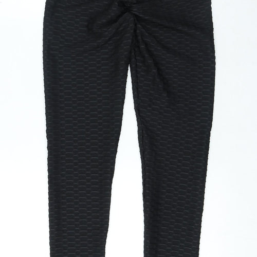 Miso Womens Black Polyester Jogger Leggings Size 10 L27 in