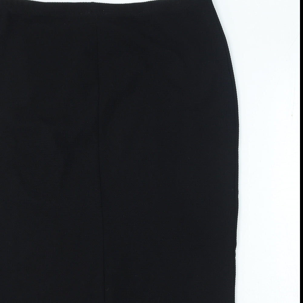 Papaya Womens Black Polyester Straight & Pencil Skirt Size 16
