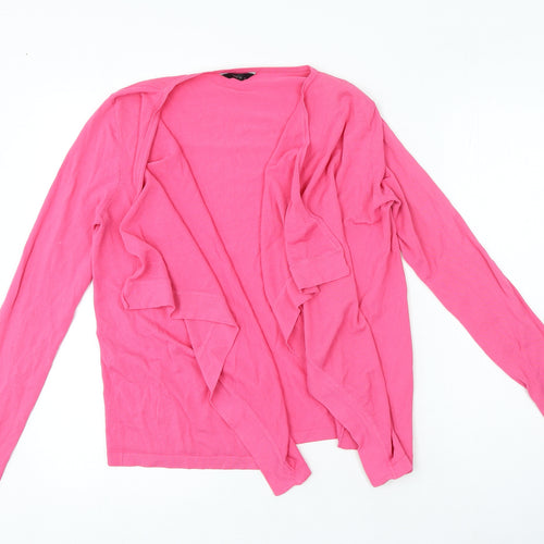 M&Co Womens Pink V-Neck Viscose Cardigan Jumper Size 10