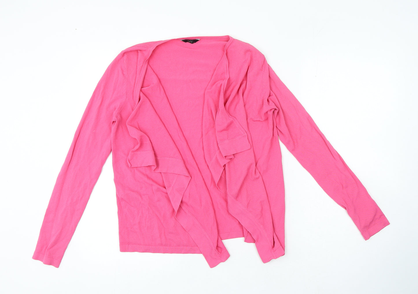 M&Co Womens Pink V-Neck Viscose Cardigan Jumper Size 10