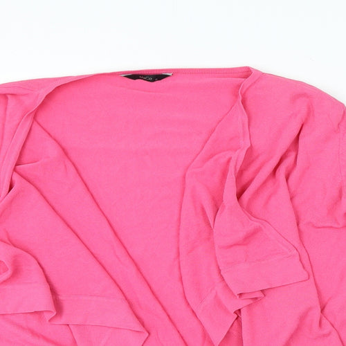 M&Co Womens Pink V-Neck Viscose Cardigan Jumper Size 10