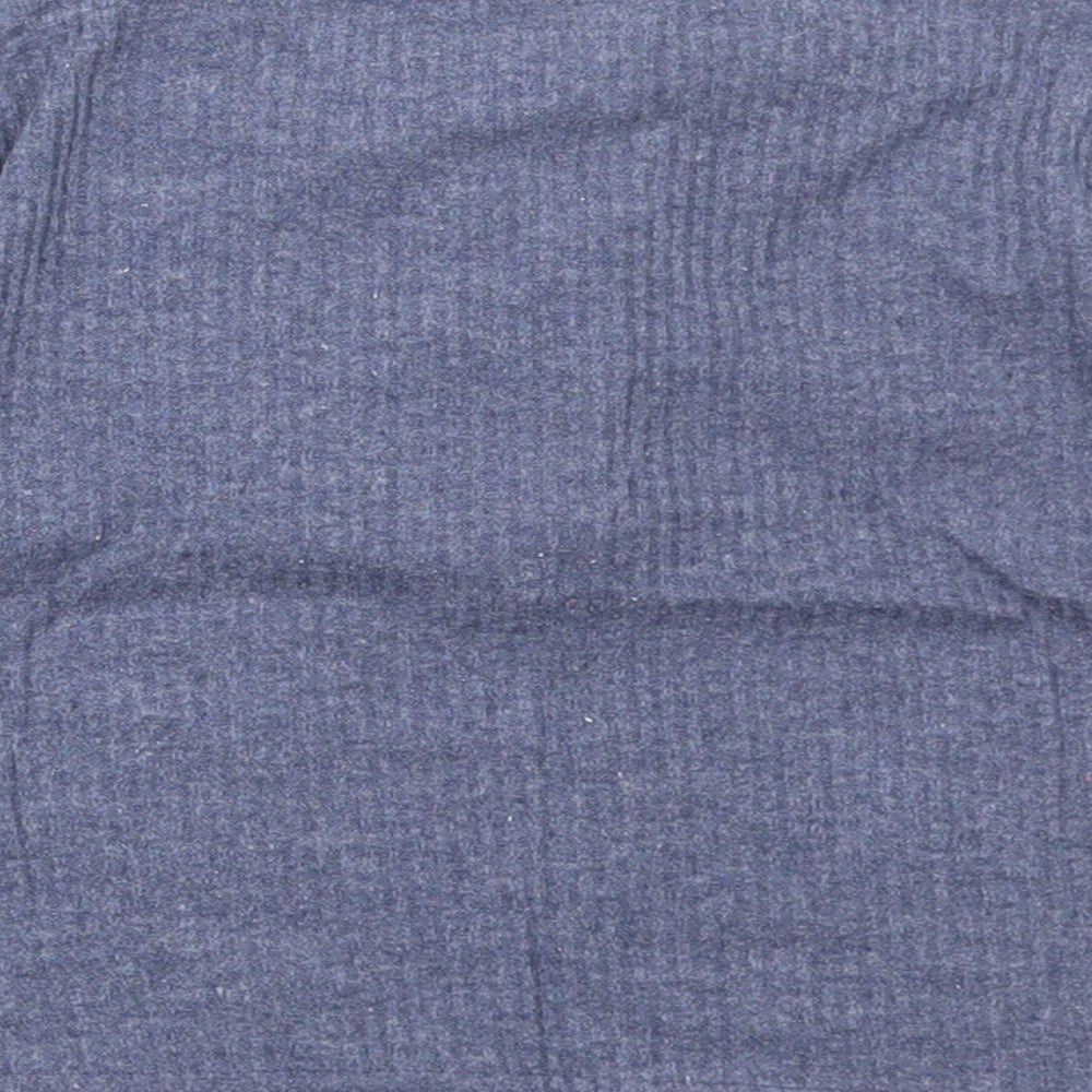 Ea's Boys Blue Cotton Basic T-Shirt Size 2-3 Years Round Neck Button - International