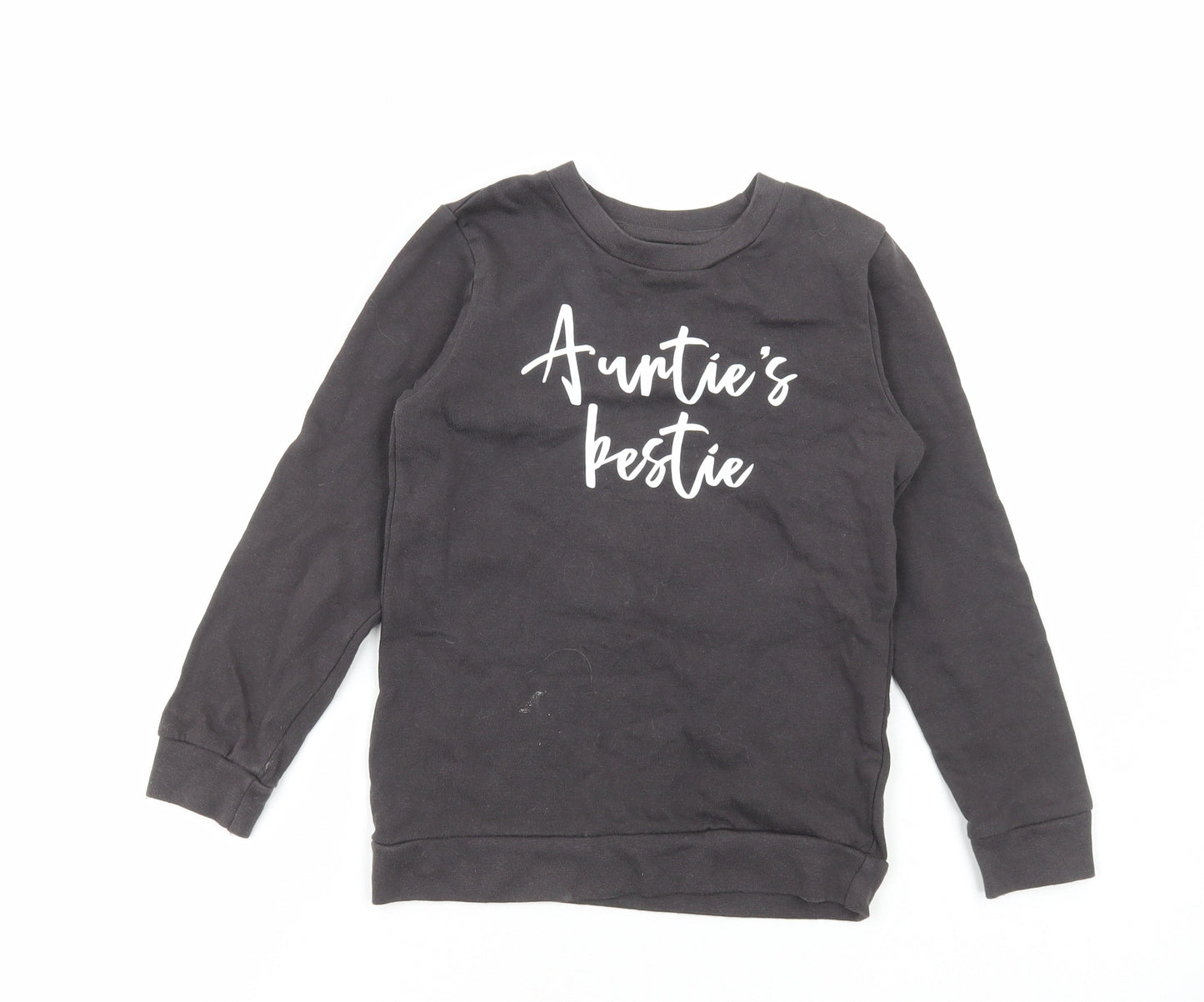 My rocking kids Girls Grey Cotton Pullover Sweatshirt Size 7-8 Years Pullover - Auntie's Bestie