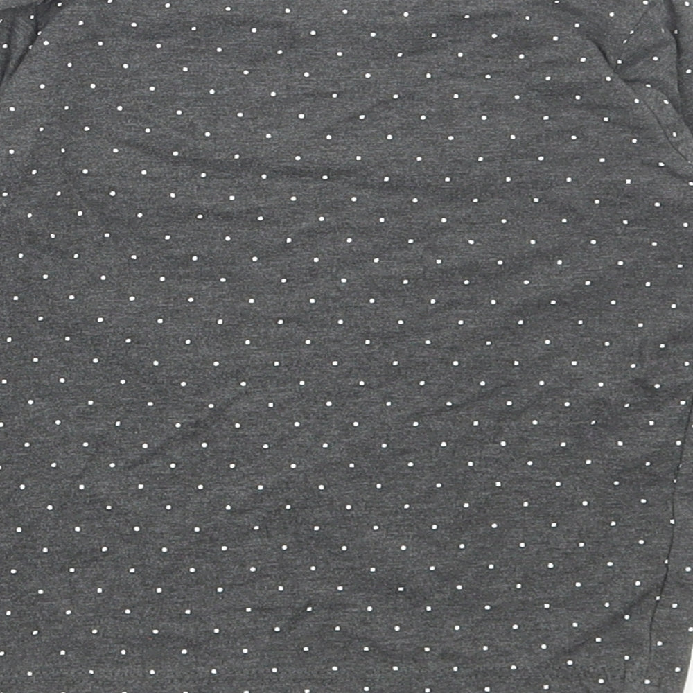 Primark Girls Grey Polka Dot Cotton Basic T-Shirt Size 2-3 Years Round Neck Pullover - Bonjour