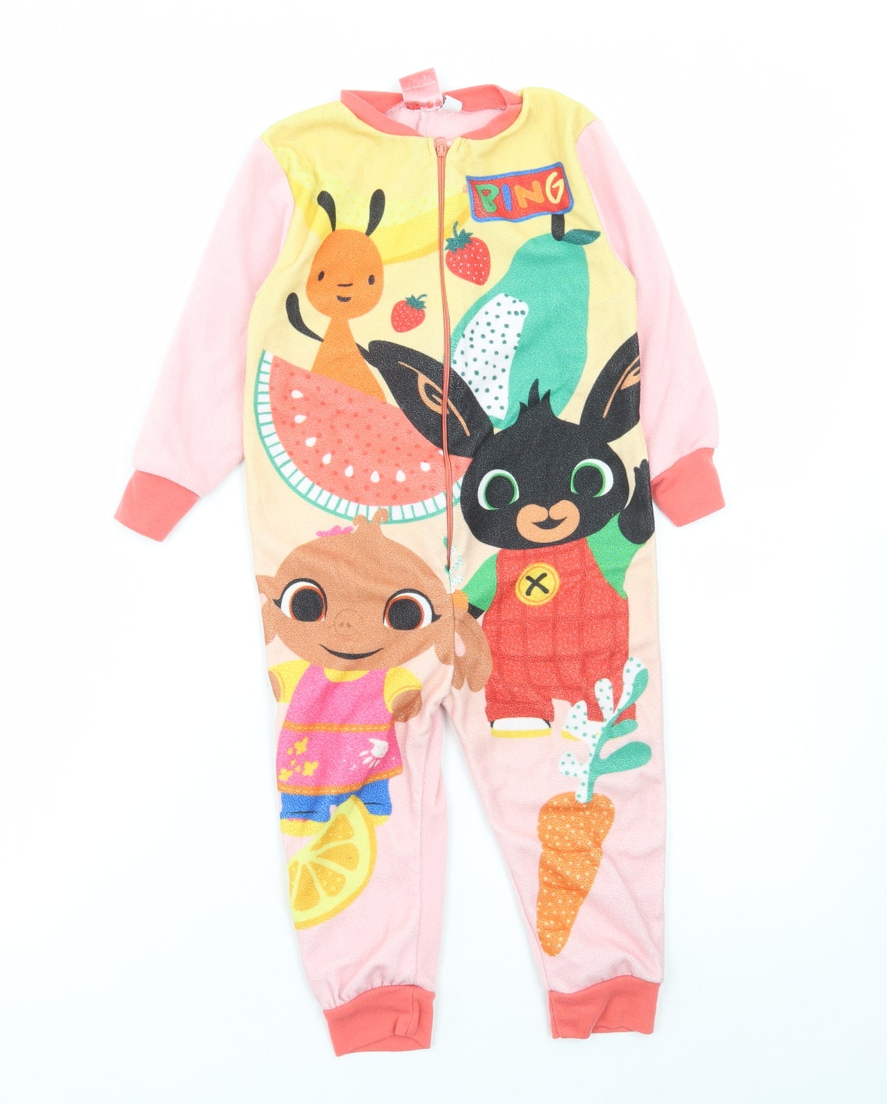 Bing Girls Multicoloured Solid Polyester Capri One Piece Size 3-4 Years Zip - Bing