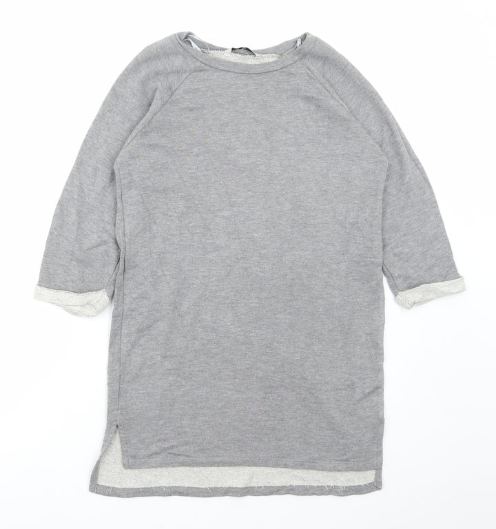 TU Womens Grey Viscose Pullover Sweatshirt Size 8 Pullover