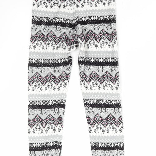 Primark Girls Grey Fair Isle Viscose Jegging Trousers Size 13-14 Years Regular Pullover - Leggings